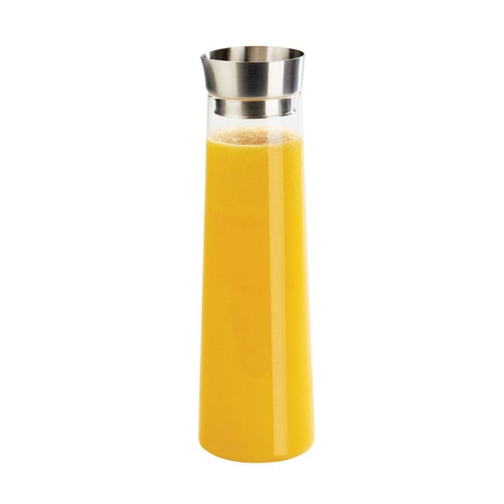 Cal-mil Clear Polycarbonate 51 Ounce Carafe With Stainless Steel Lid, 4 X 4 X 13 Inch