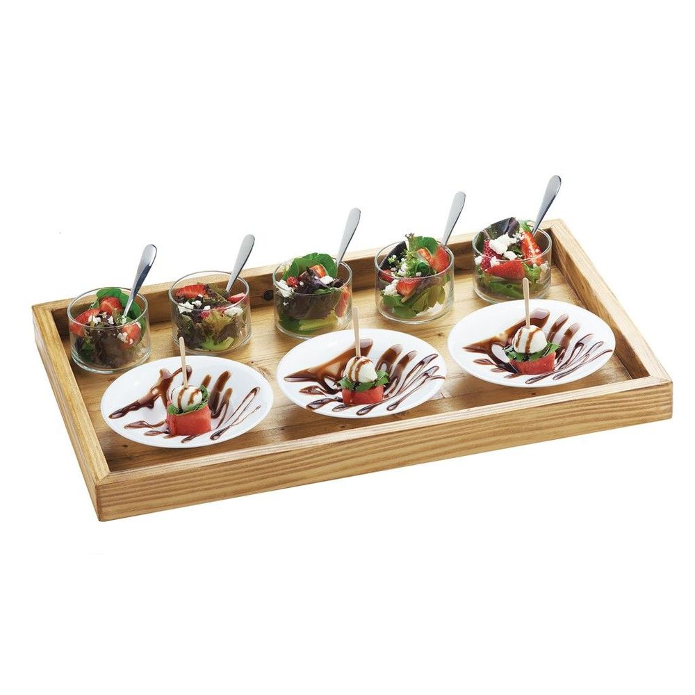 Cal-mil Madera Serving Tray, 12 X 9.75 X 1.25 Inch -- 2 Per Case