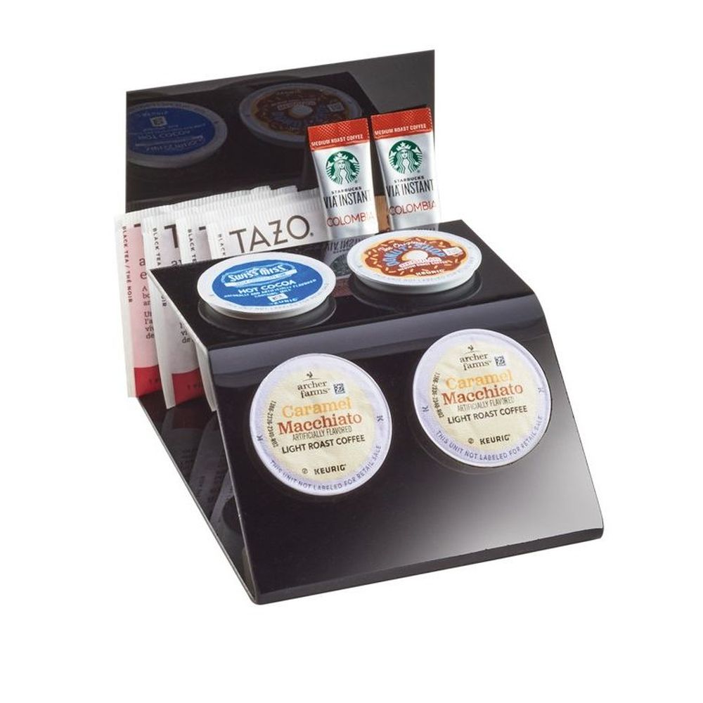 Cal-mil Black 4 Slot K Cup And Packet Organizer, 5 X 6.75 X 5 Inch