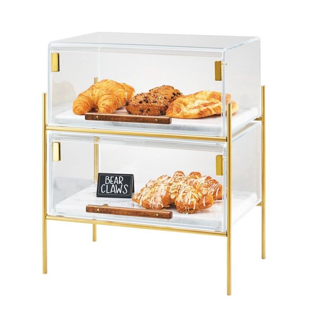 Cal-mil Brass Frame Mid Century Pastry Case, 16.25 X 11.25 X 18 Inch