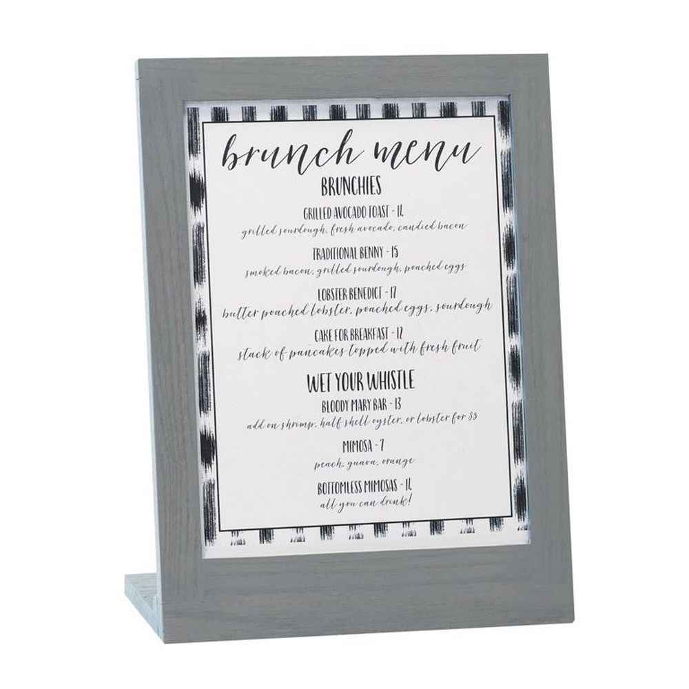 Cal-mil Oak Ashwood Gray Frame Card Holder, 9 X 4 X 11 Inch