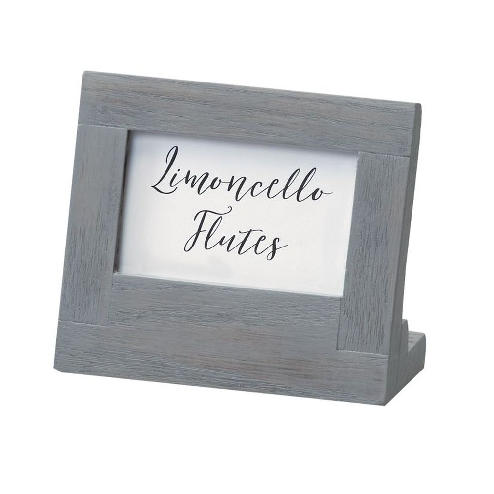 Cal-mil Oak Ashwood Gray Frame Card Holder, 5 X 2.5 X 4.5 Inch