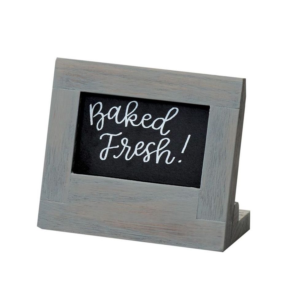 Cal-mil Oak Ashwood Gray 3 X 2 Inch Chalkboard Sign, 5 X 2.5 X 4.5 Inch -- 6 Per Case