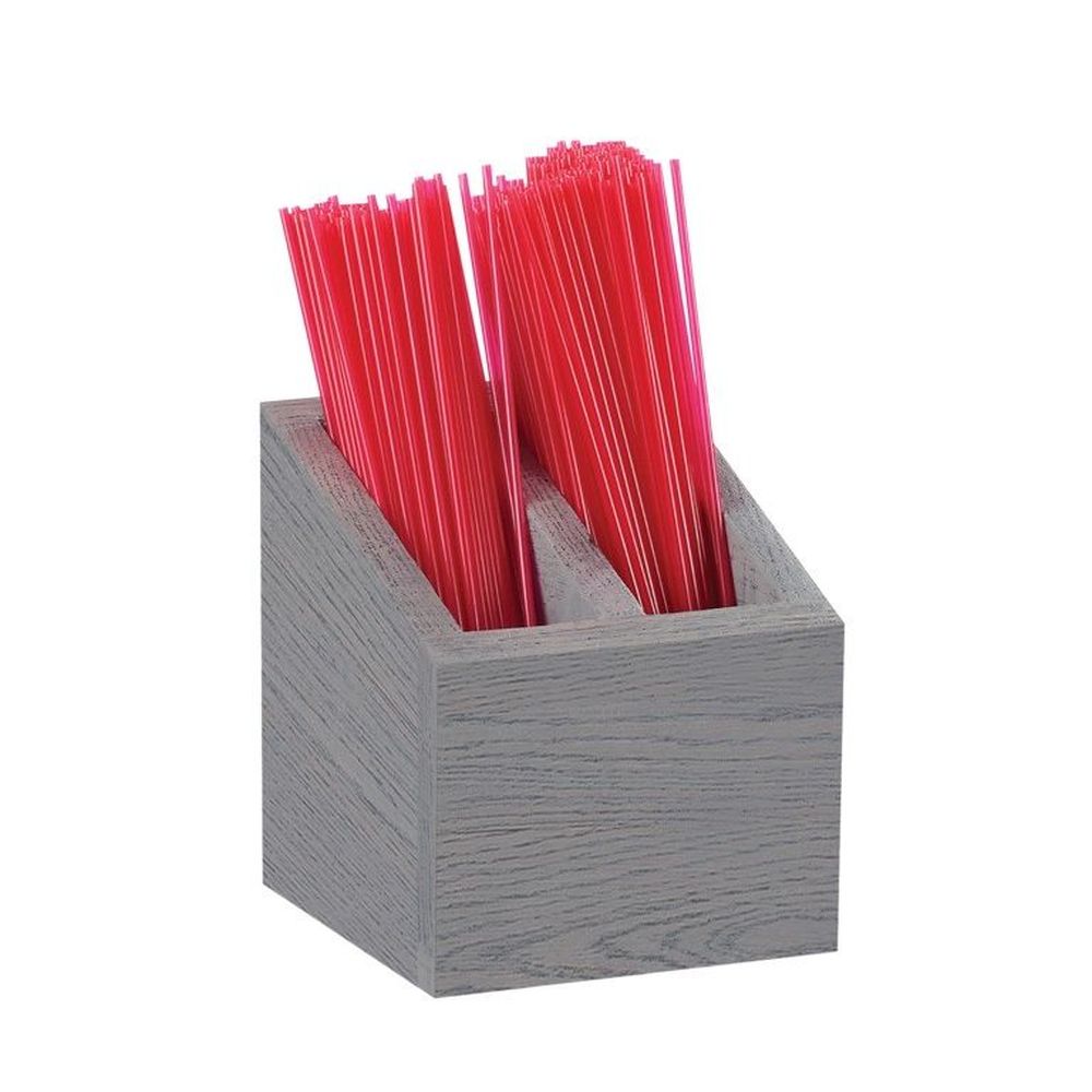 Cal-mil Ashwood 2 Section Stir Stick Organizer, 5 Inch Width X 5 Inch Depth X 5.5 Inch Height