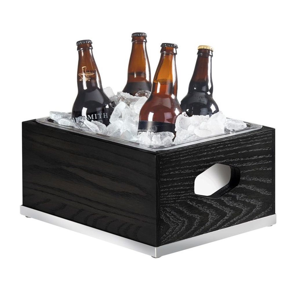 Cal-mil Oak Cinderwood Ice Housing With Clear Pan, 13.25 X 11 X 7.25 Inch