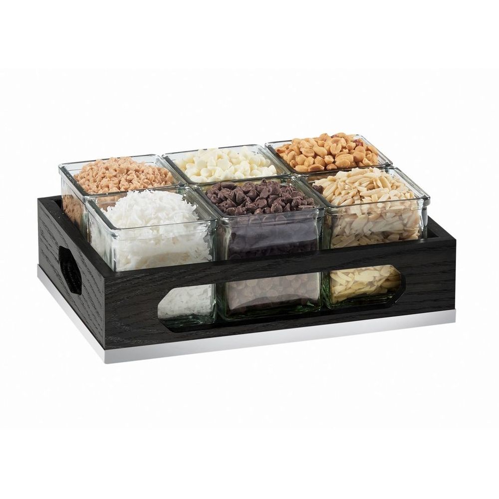 Cal-mil Cinderwood Exhibidor De Seis Frascos, 12.75 X 9 X 5.125 Pulgada