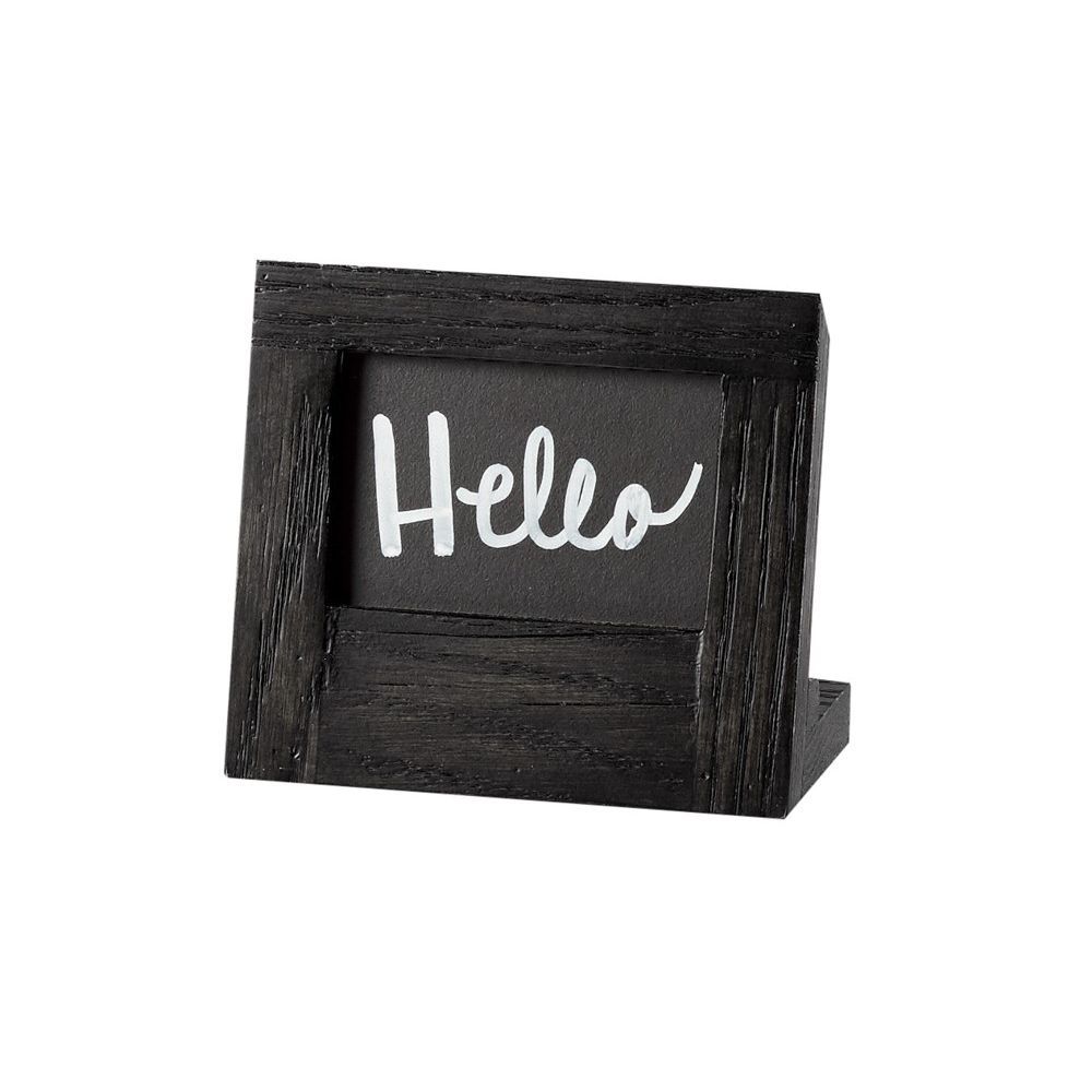 Cal-mil Oak Cinderwood 3 X 2 Inch Chalkboard Sign, 5 X 2.63 X 4.25 Inch -- 6 Per Case