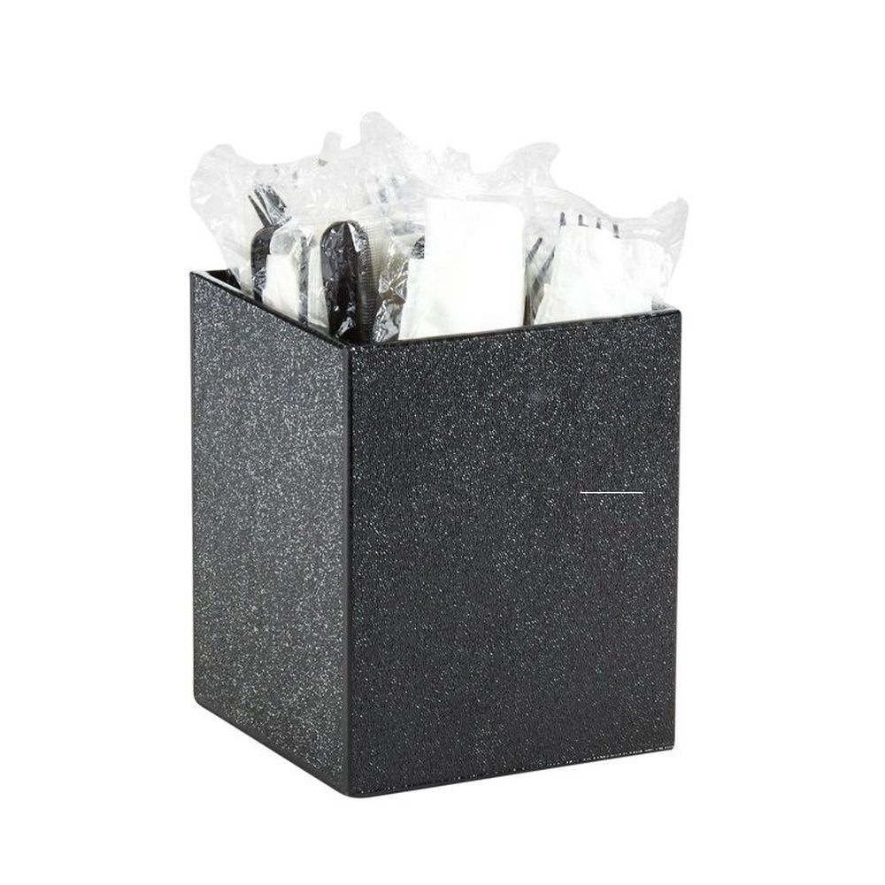 Cal-mil Black Plastic Classic Utensil Holder, 4.75 Inch Width X 4.75 Inch Depth X 6.25 Inch Height