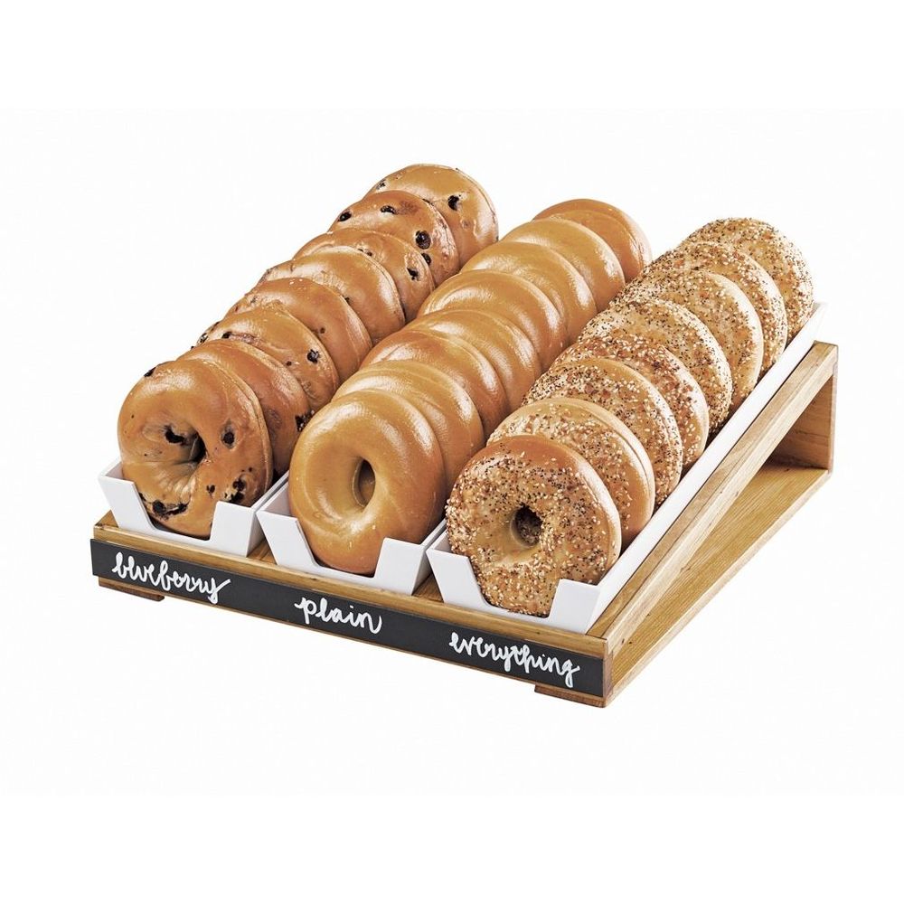 Cal-mil Madera Write-on Bagel Display, 15 Inch Width X 16 Inch Depth X 4.25 Inch Height