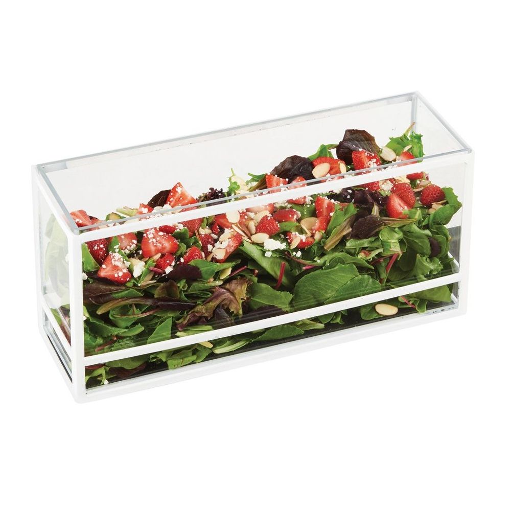 Cal-mil Monterey White Rectangle Presentation Case, 5 X 15 X 7 Inch