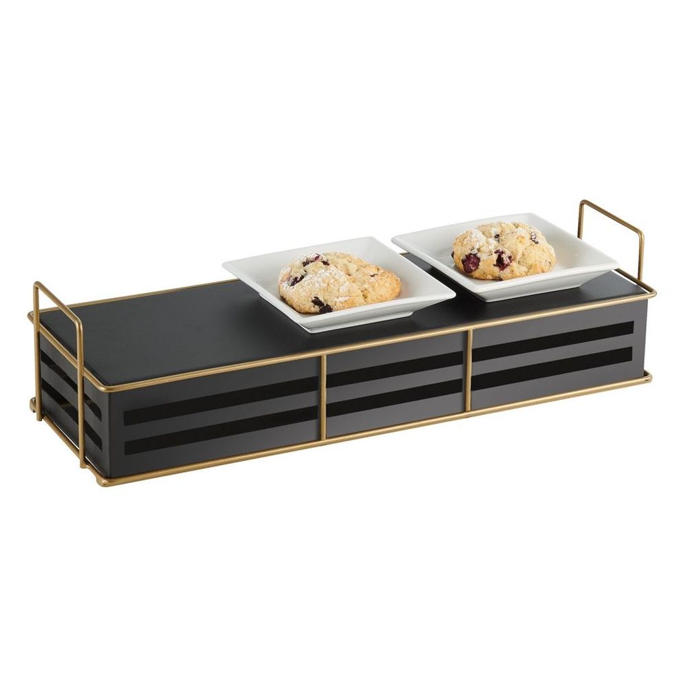 Rectangular Metal Risers Cal-Mil Empire Black Rectangular Metal Riser, 20.5 inch Width x 7 inch ...