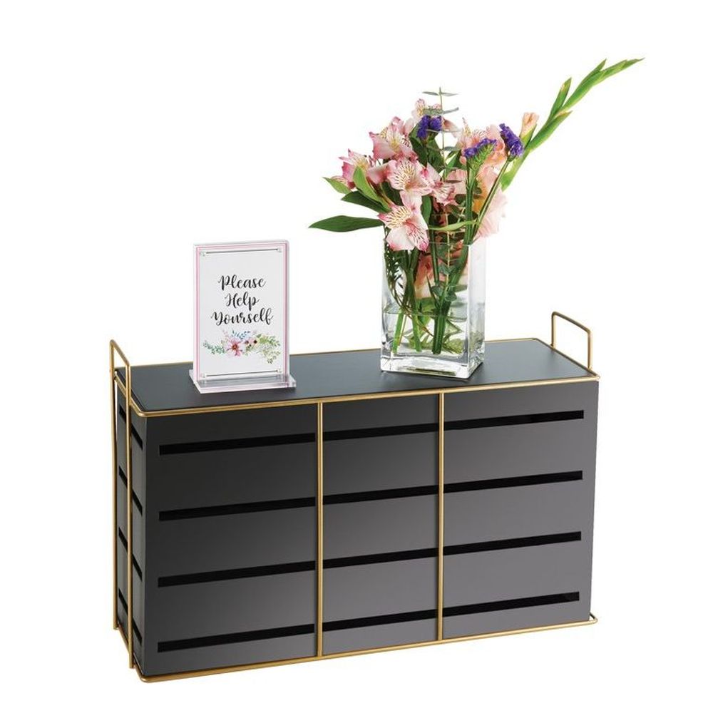 Rectangular Metal Risers Cal-Mil Empire Black Rectangular Metal Riser, 20.5 inch Width x 7 inch ...