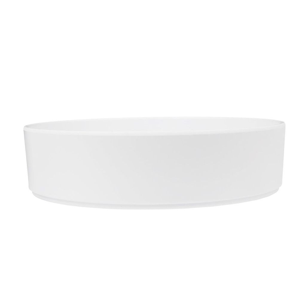 Cal-Mil Hudson White Raised Rim Melamine Bowl, 10 inch Dia. x 2.5 inch Height