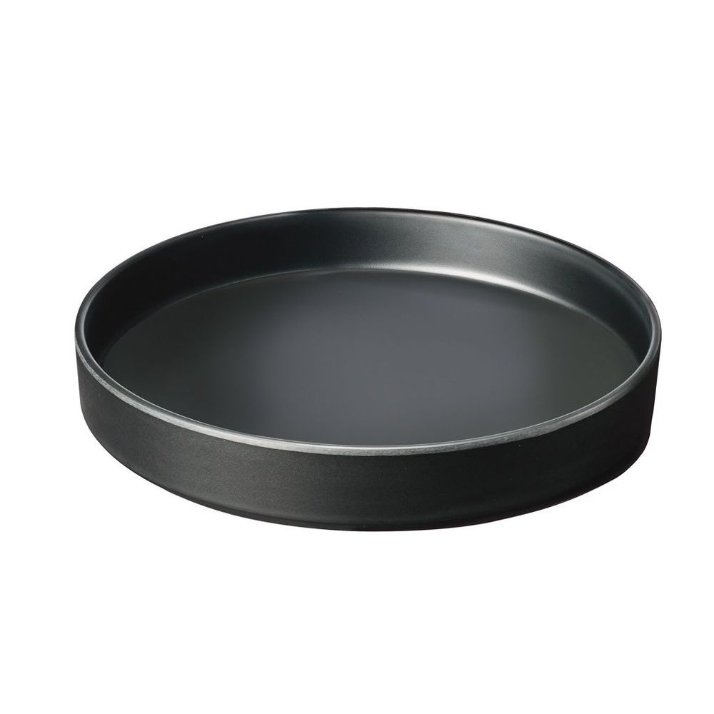 Cal-mil Hudson Black Raised Rim Melamine Plate, 10 Inch Dia. X 1.5 Inch Height -- 6 Per Case