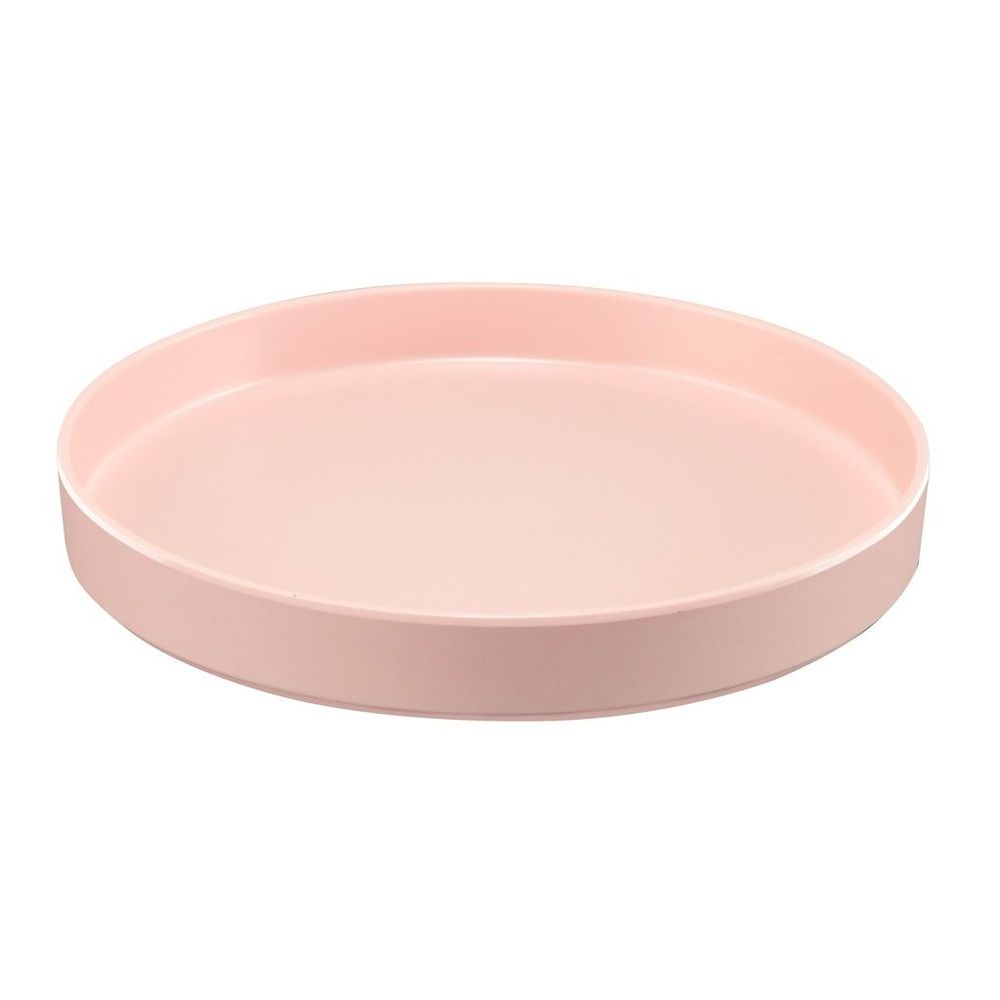 Cal-Mil Hudson Blush Raised Rim Melamine Plate, 12 inch Dia. x 1.5 inch Height