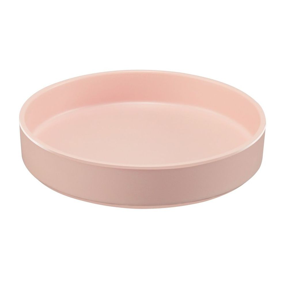 Cal-mil Hudson Blush Raised Rim Melamine Plate, 8.2 Inch Dia. X 1.5 Inch Height