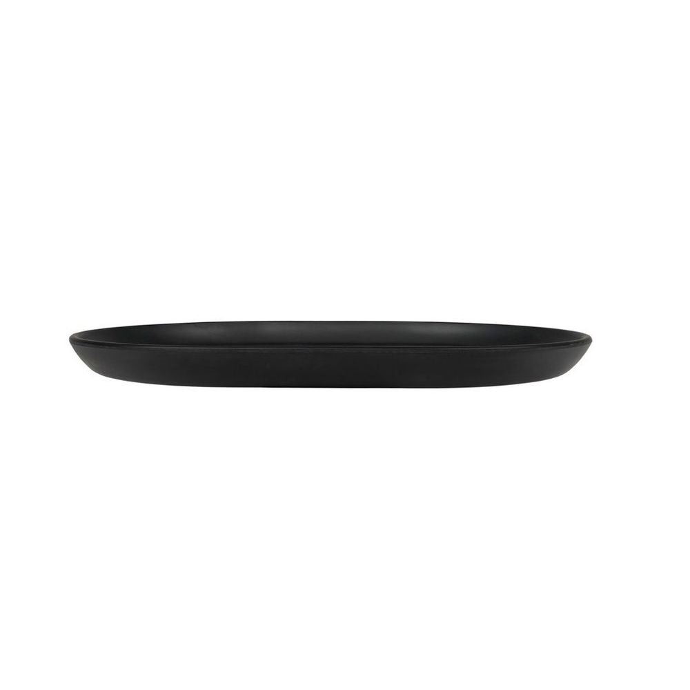 Cal-Mil Hudson Black Oval Melamine Platter, 14 inch Width X 11.25 inch Depth x 1 inch Height