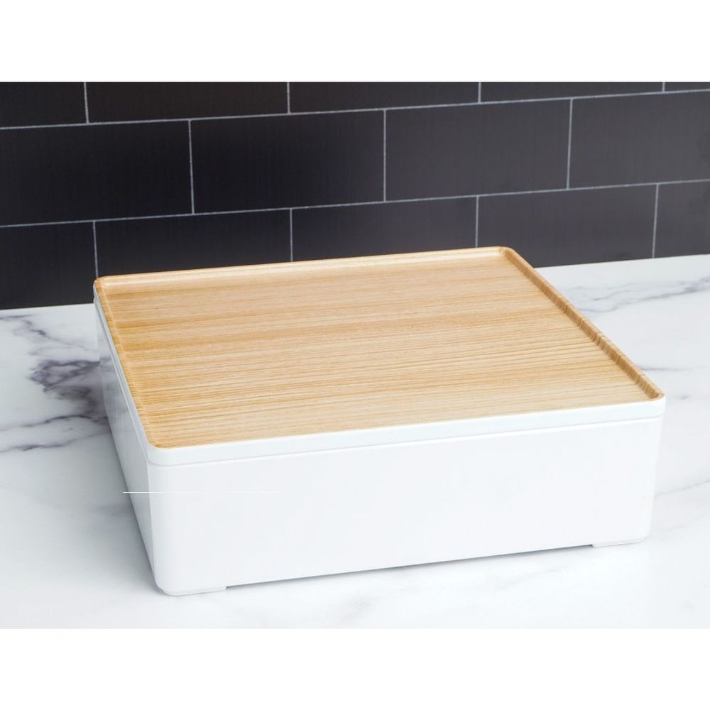 Cal-mil Natural Wood Melamine Bento Box Lid Only, 10 Inch Width X 10 Inch Depth X 0.5 Inch Height