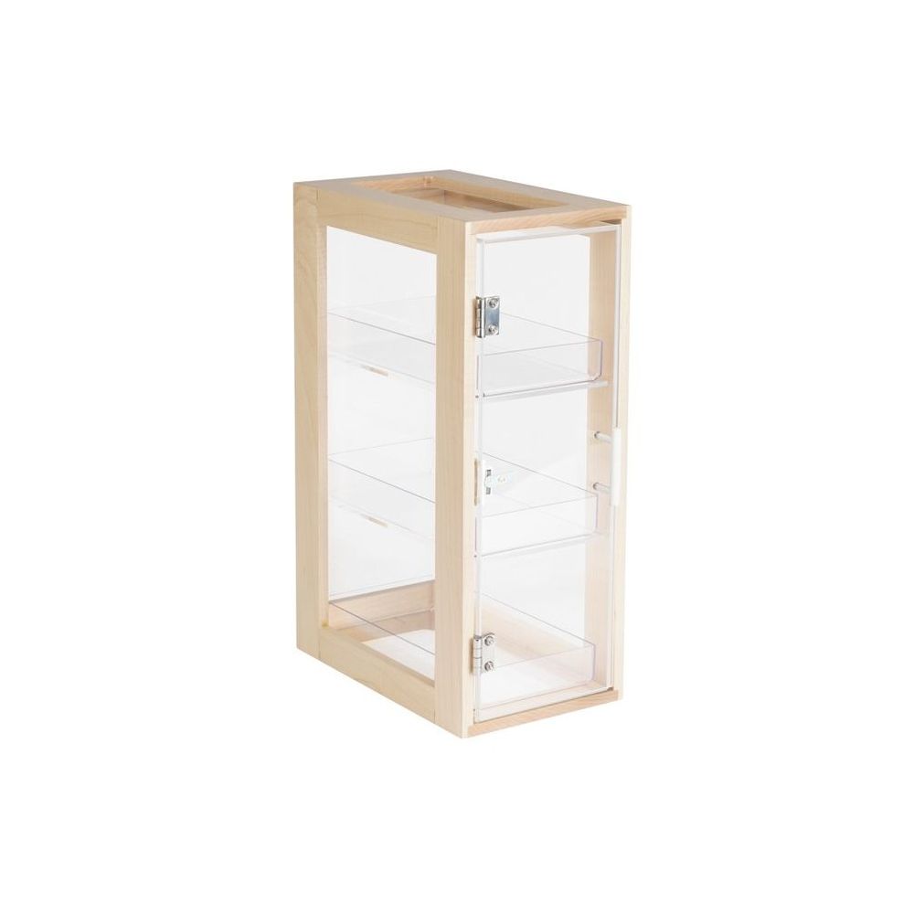 Cal-mil Blonde Bread Case With 3 Clear Drawers, 8 X 13 X 20.5 Inch