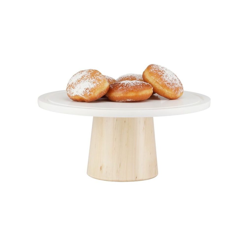 Cal-mil Blonde Maple Wood Cake Stand, 12 Inch Dia. X 5 Inch Height