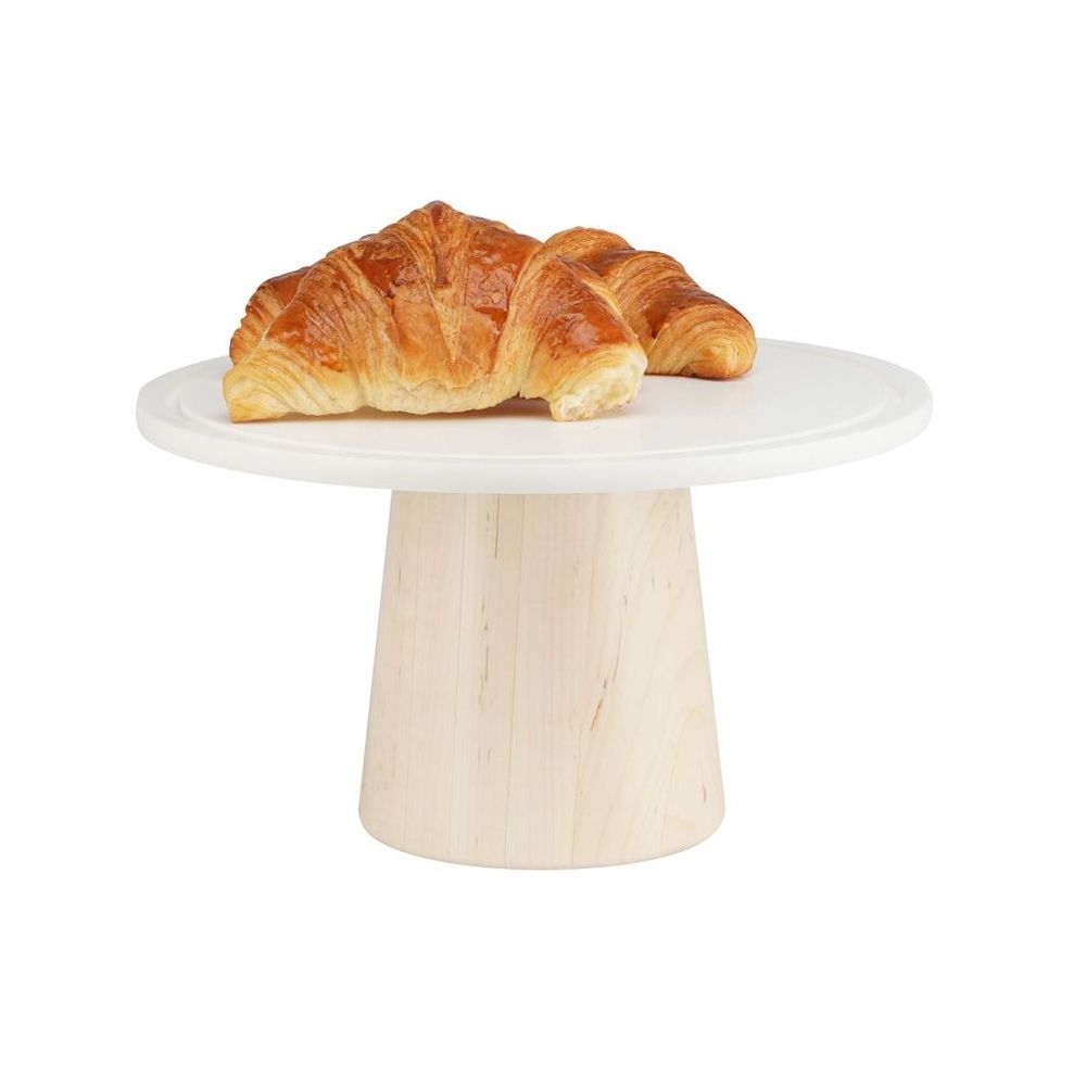 Cal-mil Blonde Maple Wood Cake Stand, 12 Inch Dia. X 7 Inch Height