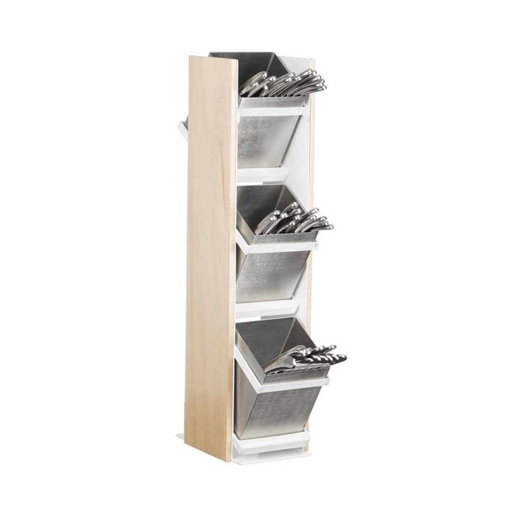 Cal-mil Blonde 3 Tier Utensil Holder, 4.5 X 7 X 21 Inch
