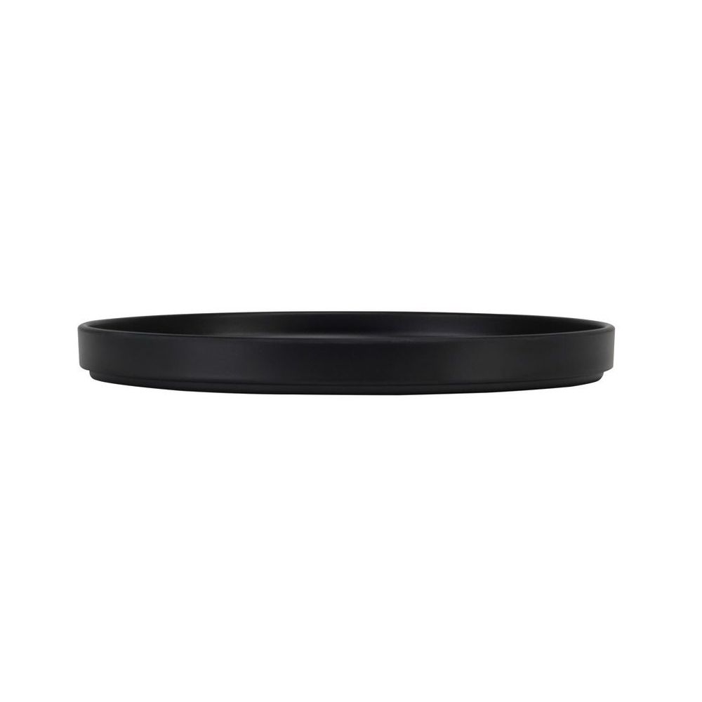 Cal-mil Hudson Black Low Rim Melamine Plate, 10.25 Inch Dia. X 1 Inch Height -- 6 Per Case