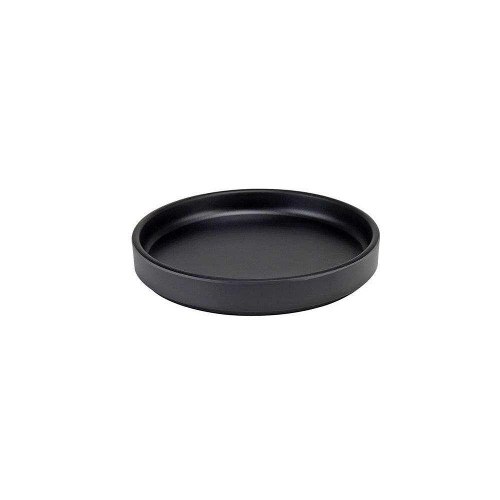 Cal-mil Hudson Black Low Rim Melamine Plate, 6 Inch Dia. X 1 Inch Height -- 6 Per Case