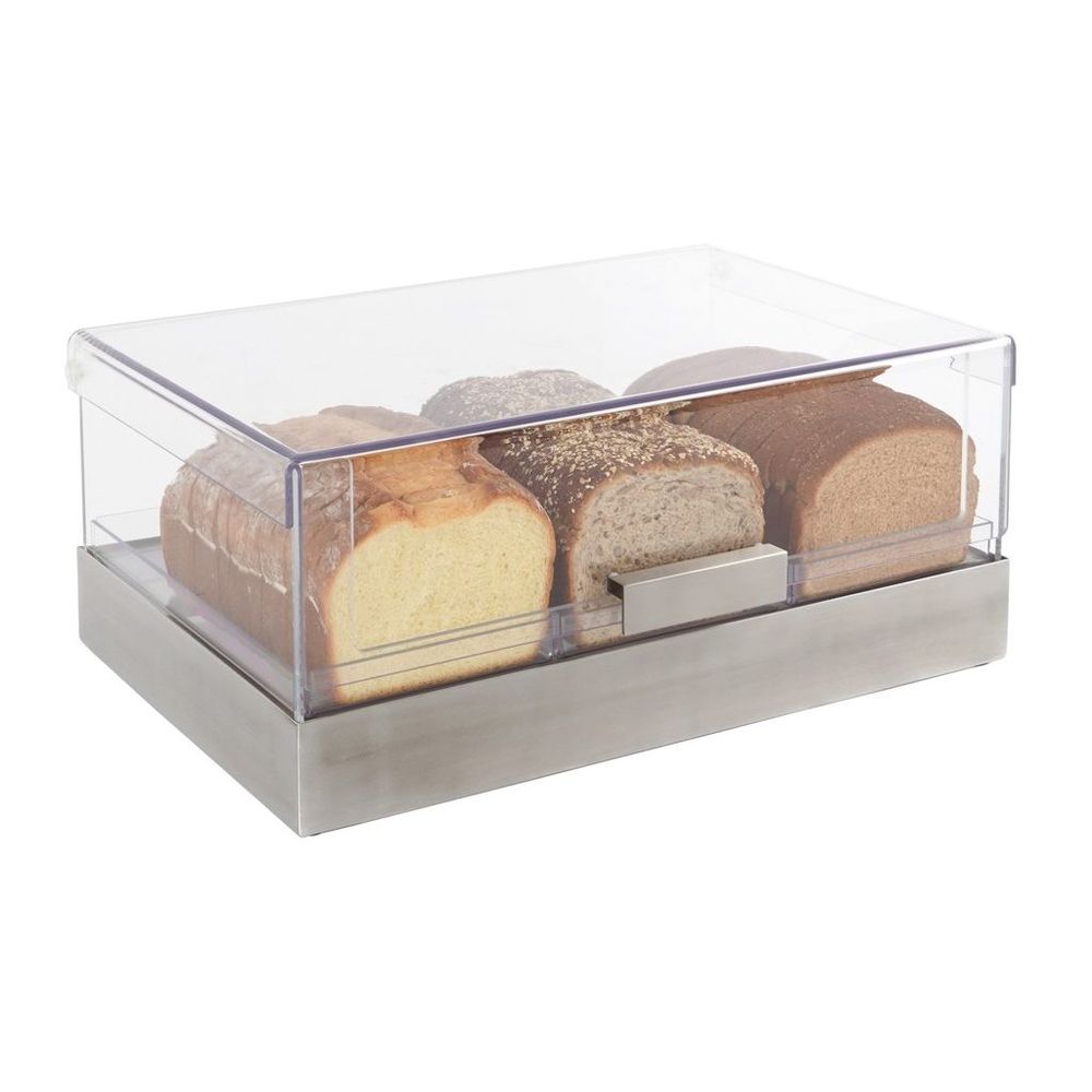 Cal-mil Display Bin With Stainless Steel Base, 19 Inch Width X 12 Inch Depth X 8 Inch Height