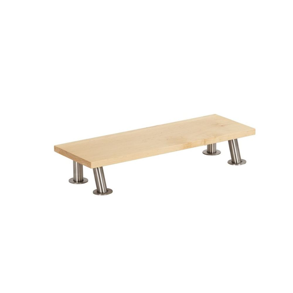 Cal-Mil Maple Wood Riser with Stainless Steel Legs, 20 inch Width x 7 ...