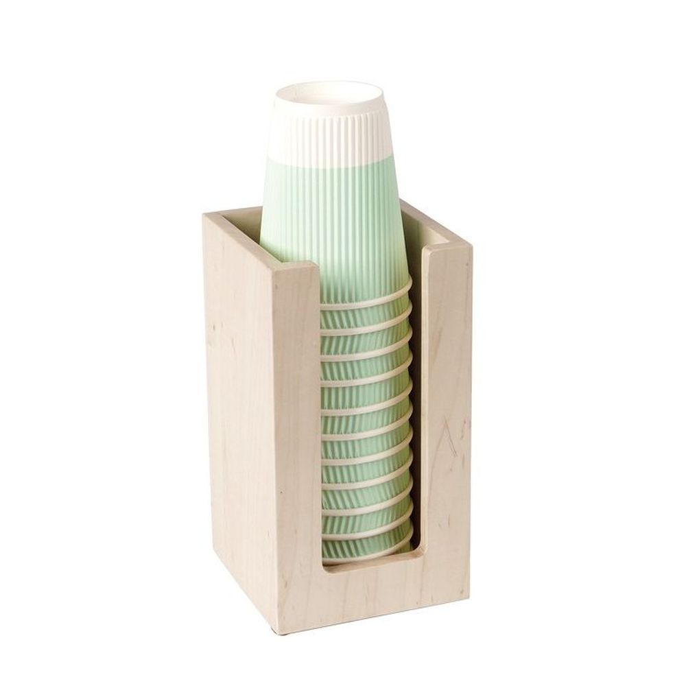 Cal-mil Blonde Maple Wood Countertop Cup/lid Organizer, 4.5 Inch Width X 4.5 Inch Depth X 8 Inch Height