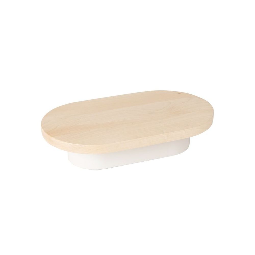 Cal-mil Blonde Oval Riser, 10 Inch Width X 18 Inch Depth X 3 Inch Height