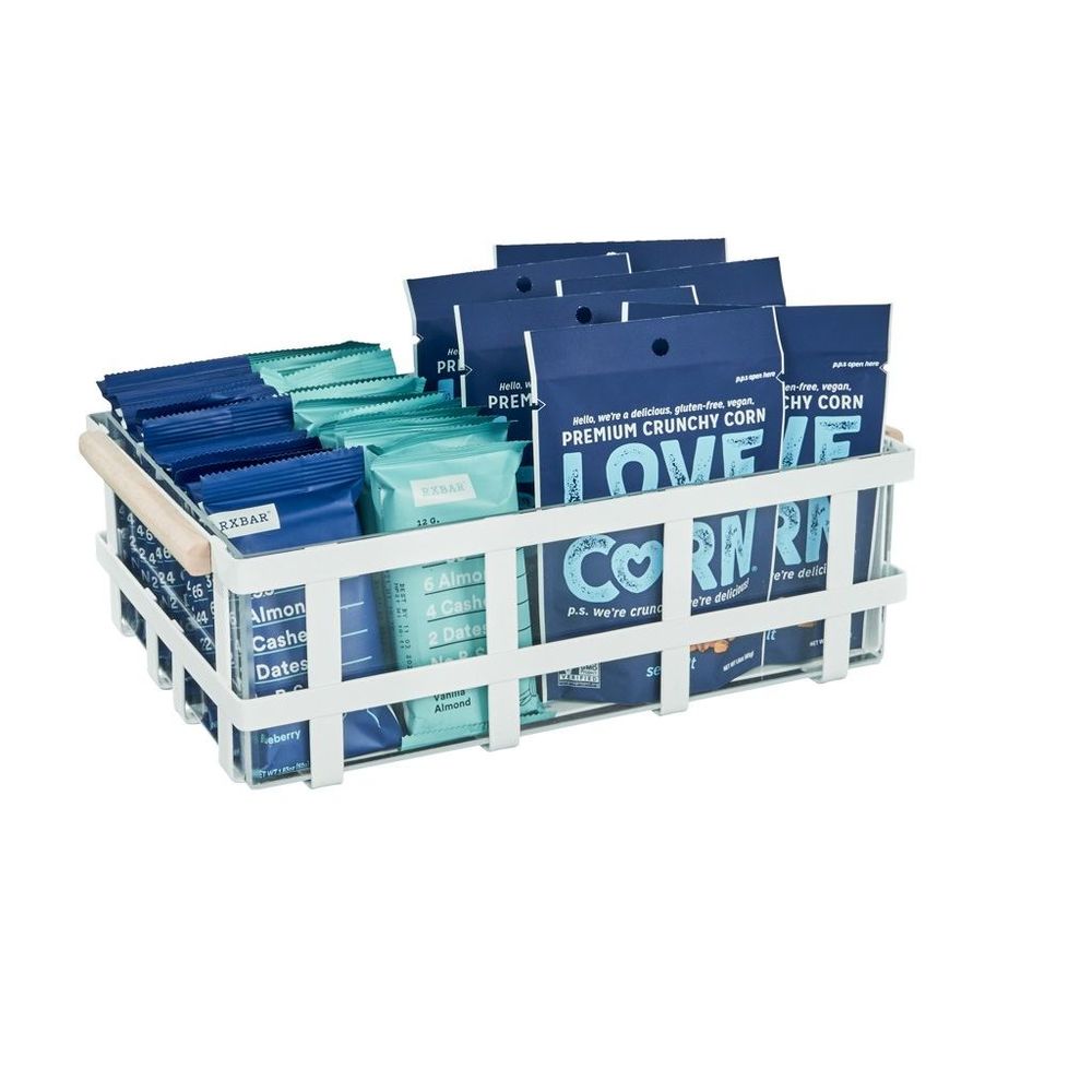 Cal-Mil Blonde Jar Display with 6 Glass Jar, 12.75 inch Width x 8.5 inch Depth x 4 inch Height