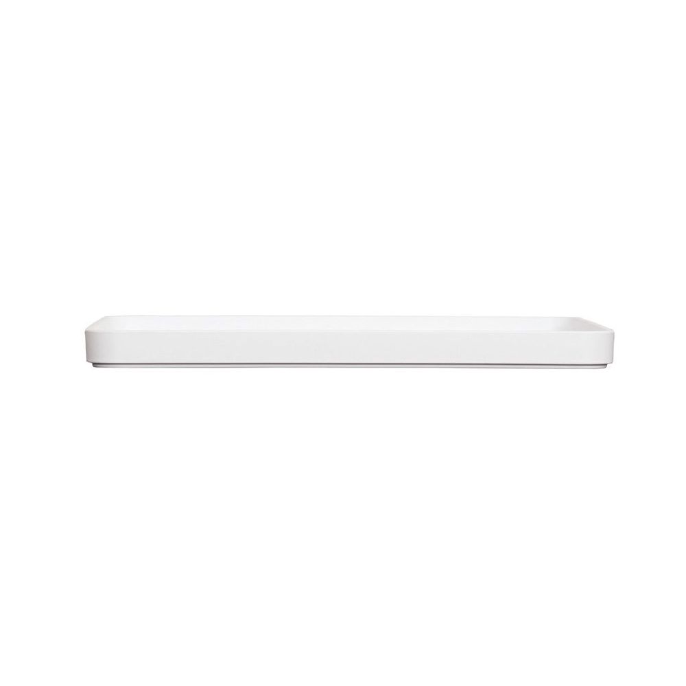 Cal-Mil Hudson White Square Melamine Platter, 14 inch Width x 14 inch Depth x 1 inch Height