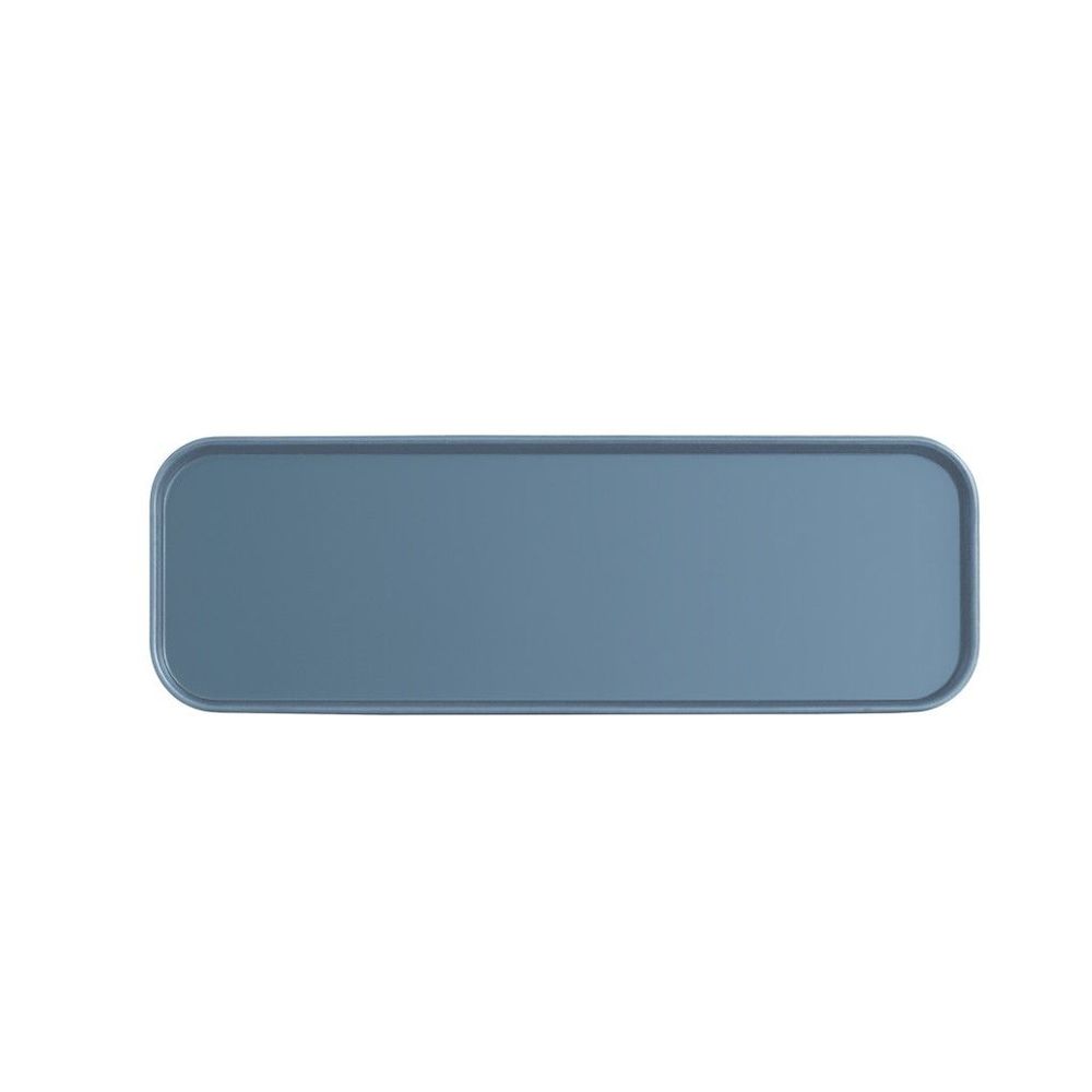 Cal-mil Hudson Stone Blue Melamine Tray, 4 Inch Width X 12 Inch Depth X 1 Inch Height -- 6 Per Case
