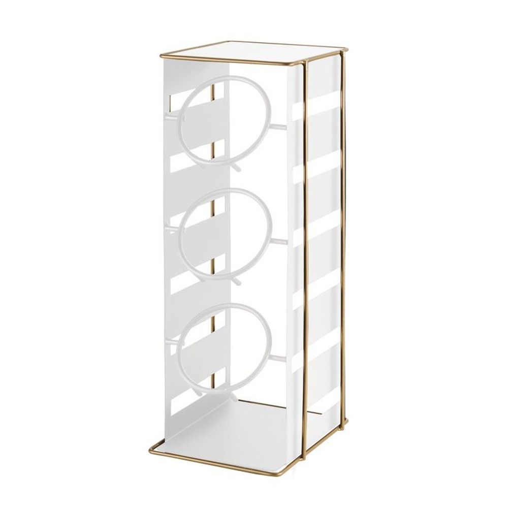 Cal-Mil Empire White Cylinder Display, 7 inch Width x 7.25 inch Depth x 18.5 inch Height