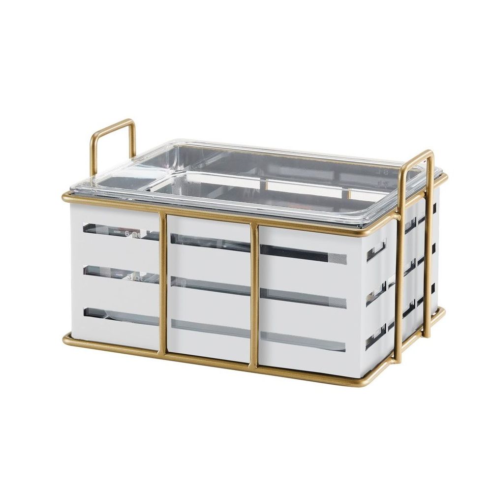 Cal-mil Empire White Ice Housing With Clear Pan, 13.75 Inch Width X 11 Inch Depth X 6.75 Inch Height