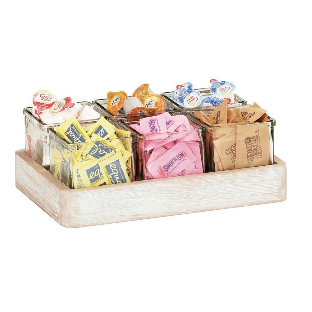 Cal-Mil Newport Jar Display with 6 Glass Jar, 12.75 inch Width x 9 inch Depth x 4.5 inch Height
