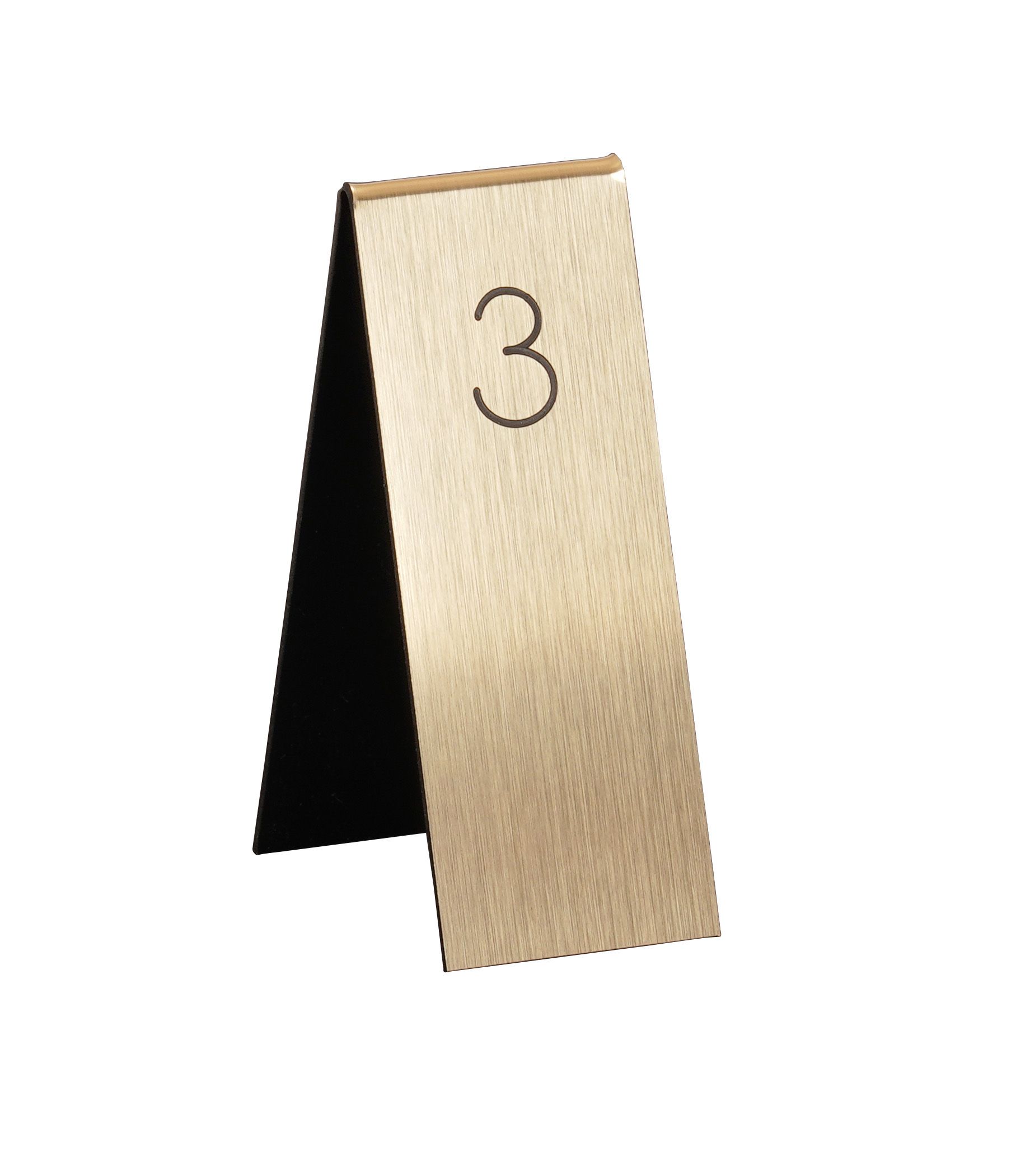 Cal-mil Single Gold With Black Engraved Number Tent, 1.75 Inch Width X 5 Inch Height