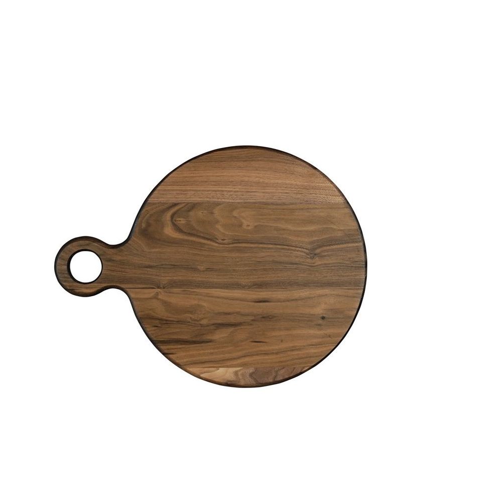 Cal-mil Sydney Walnut Serving Board, 14 Inch Dia. X 0.75 Inch Height