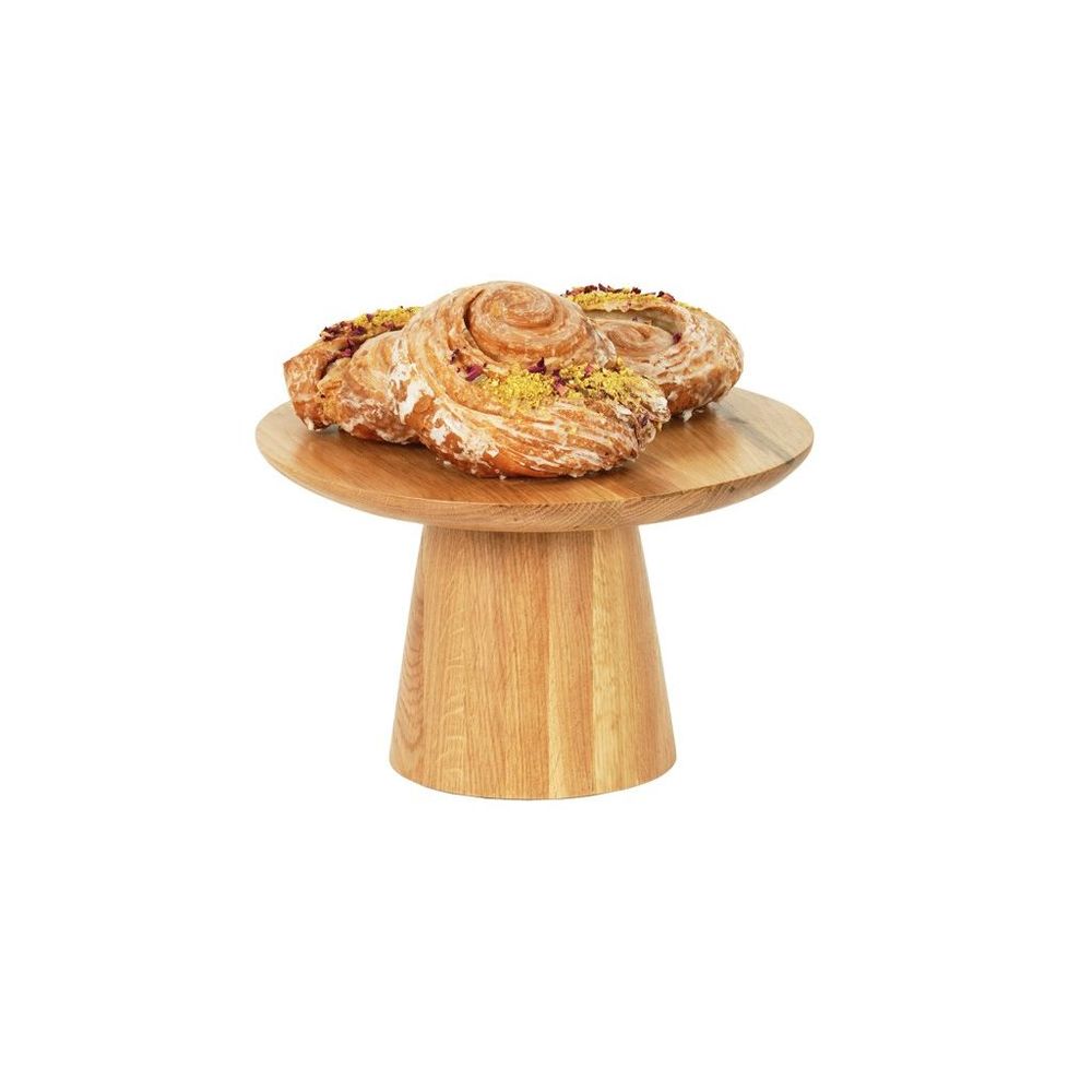 Cal-mil Sydney Oak Cake Pedestal, 12 Inch Dia. X 7.5 Inch Height