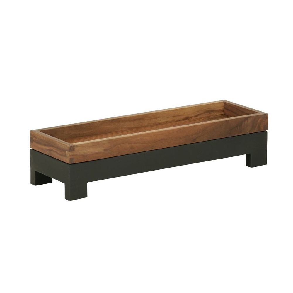 24 Inch Steel Riser Cal-Mil Sydney Sleek Black Metal Riser, 6 inch Width x 20 inch Depth x ...