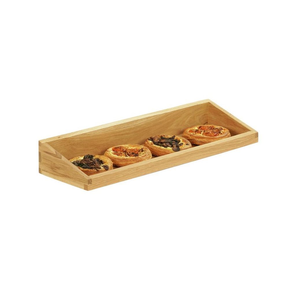 Cal-Mil Sydney Oak Angle Tray, 6 inch Width x 10 inch Depth x 3 inch Height
