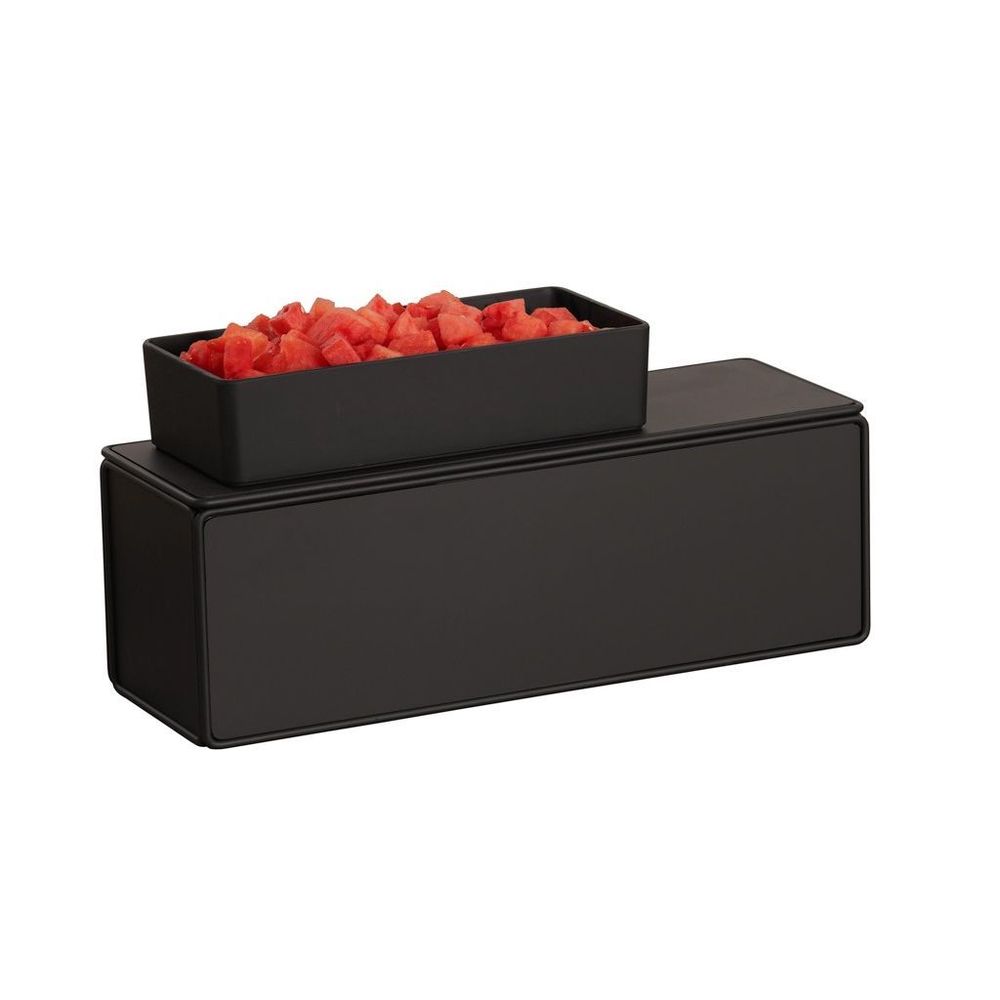 Cal-mil Onyx Durable Black Metal Rectangular Riser, 20.5 Inch Width X 7 Inch Depth X 7 Inch Height