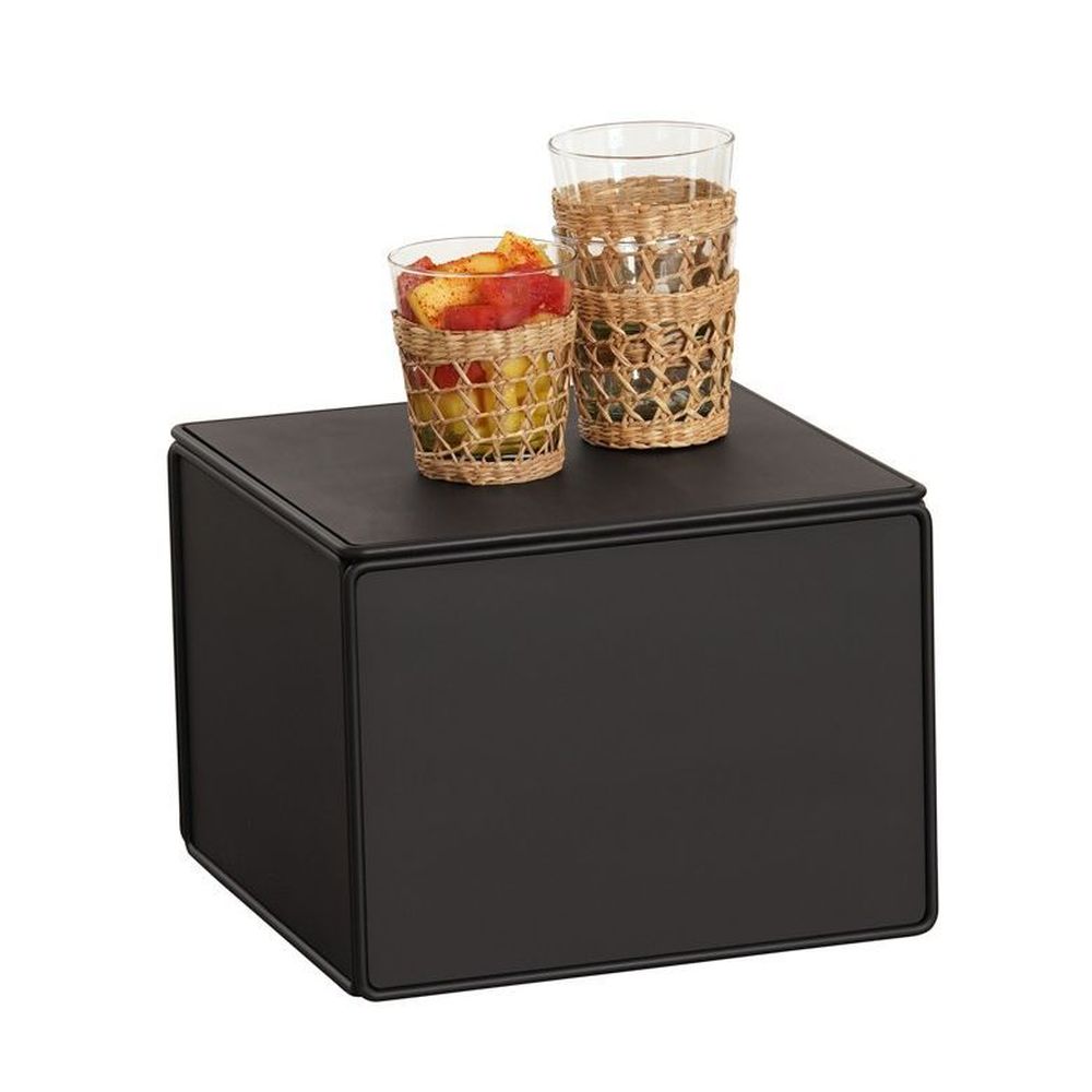 Cal-Mil Onyx Durable Black Metal Square Riser, 12 inch Width x 12 inch Depth x 9 inch Height