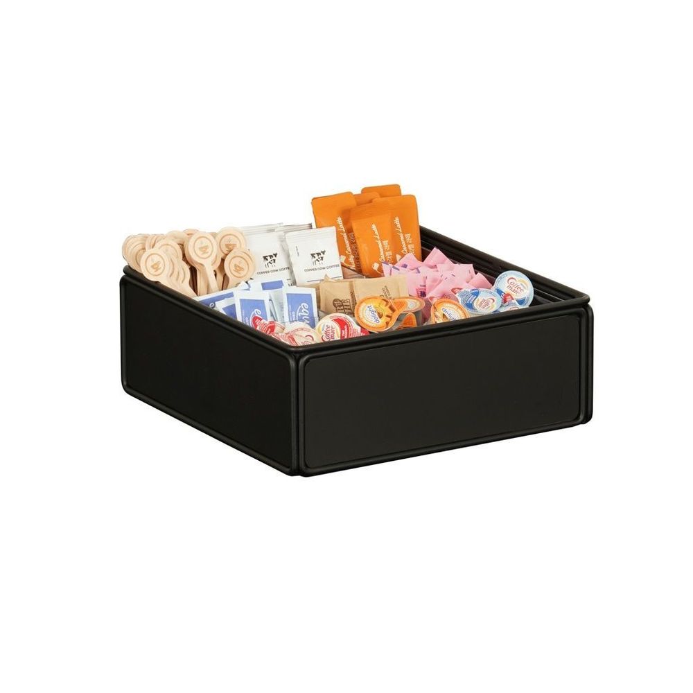 Cal-Mil Onyx 9 Section Condiment Organizer, 11.75 inch Width x 11.75 inch Depth x 4.5 inch Height