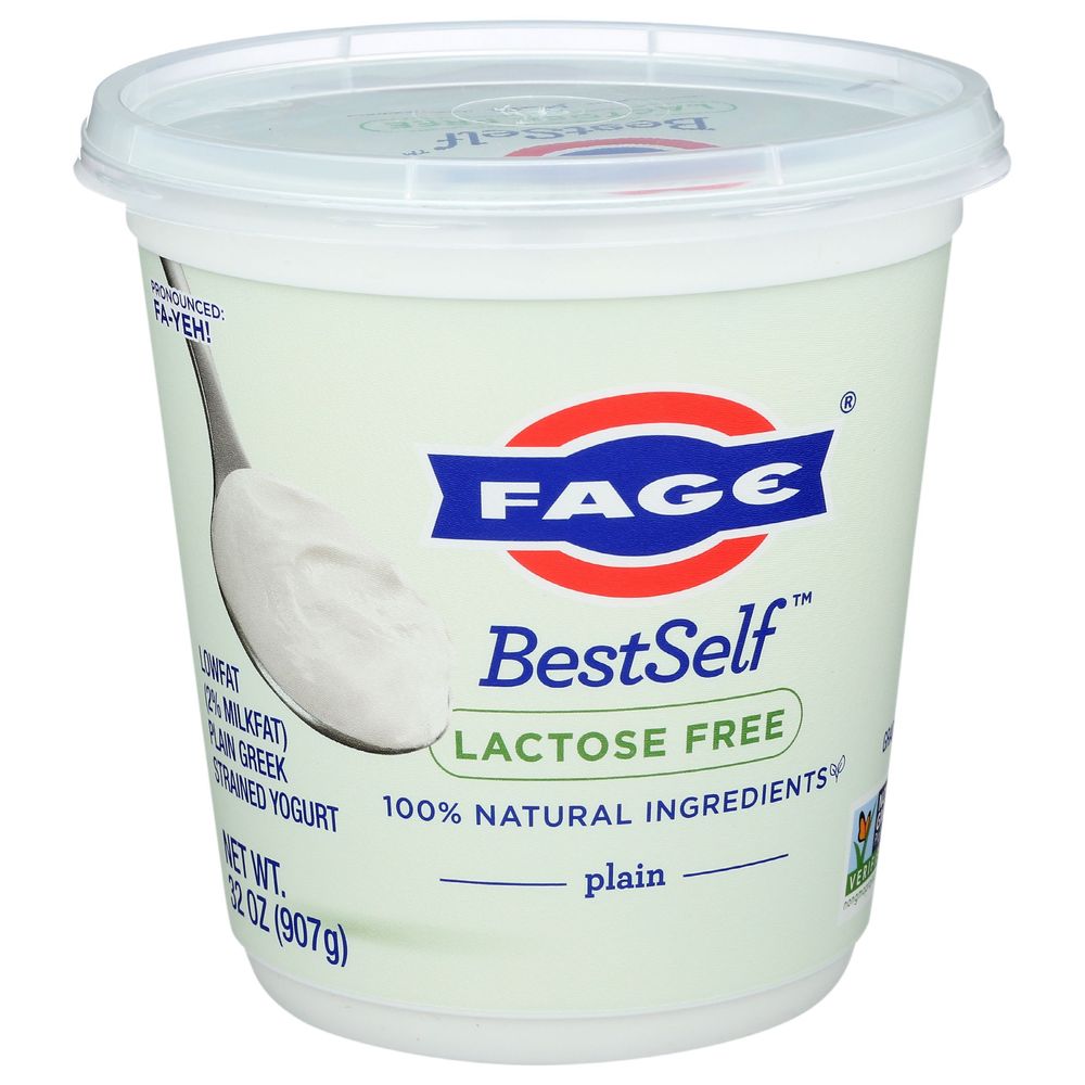 Fage Bestself Lactose Free Plain Yogurt, 32 Ounce -- 6 Per Case