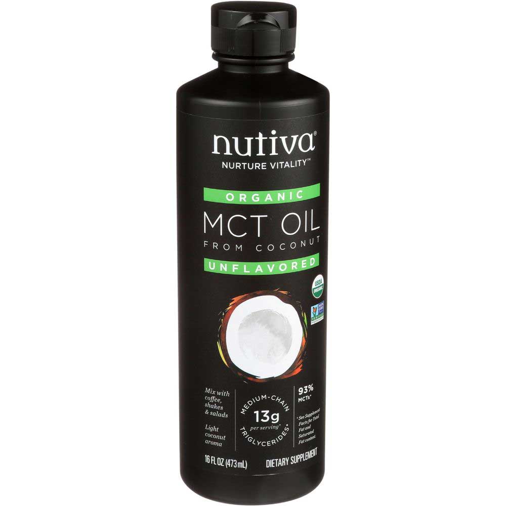 Nutiva Organic Unflavored MCT Oil, 16 Fluid Ounce