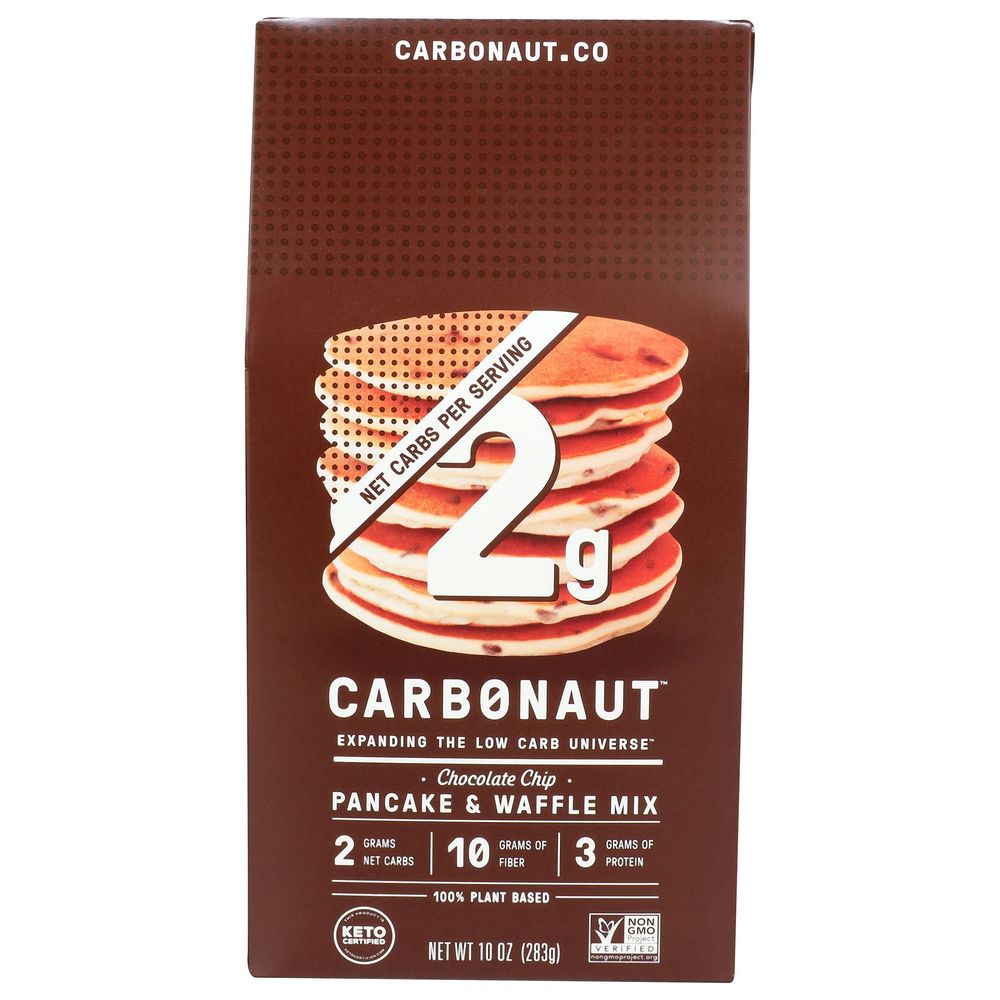 Carbonaut Low Carb Chocolate Chip Pancake And Waffle Mix, 10 Ounce -- 6 Per Case