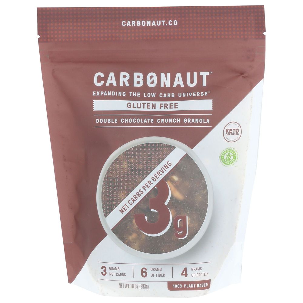 Carbonaut Gluten Free Double Chocolate Crunch Granola, 10 Ounce -- 6 Per Case